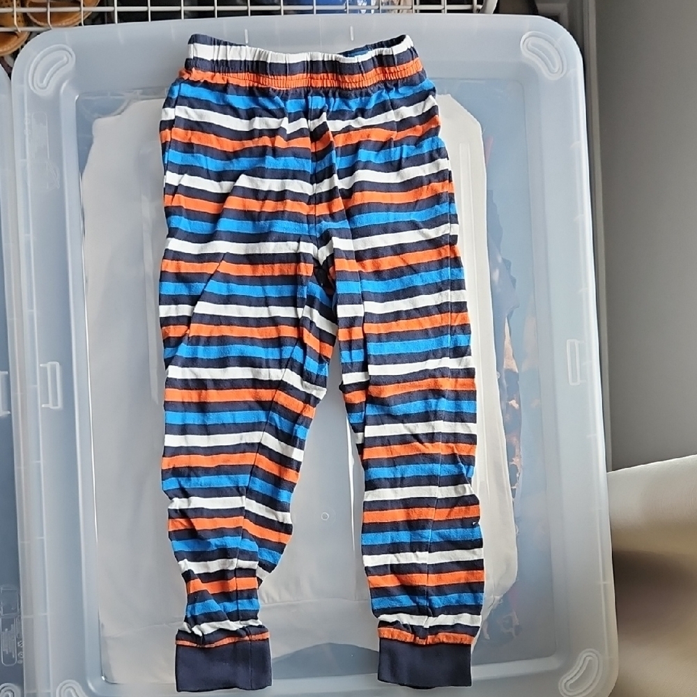 🦖 5/$20 George - Striped Pajama Bottoms with Elastic Waistband - Size 4-5 (XS)